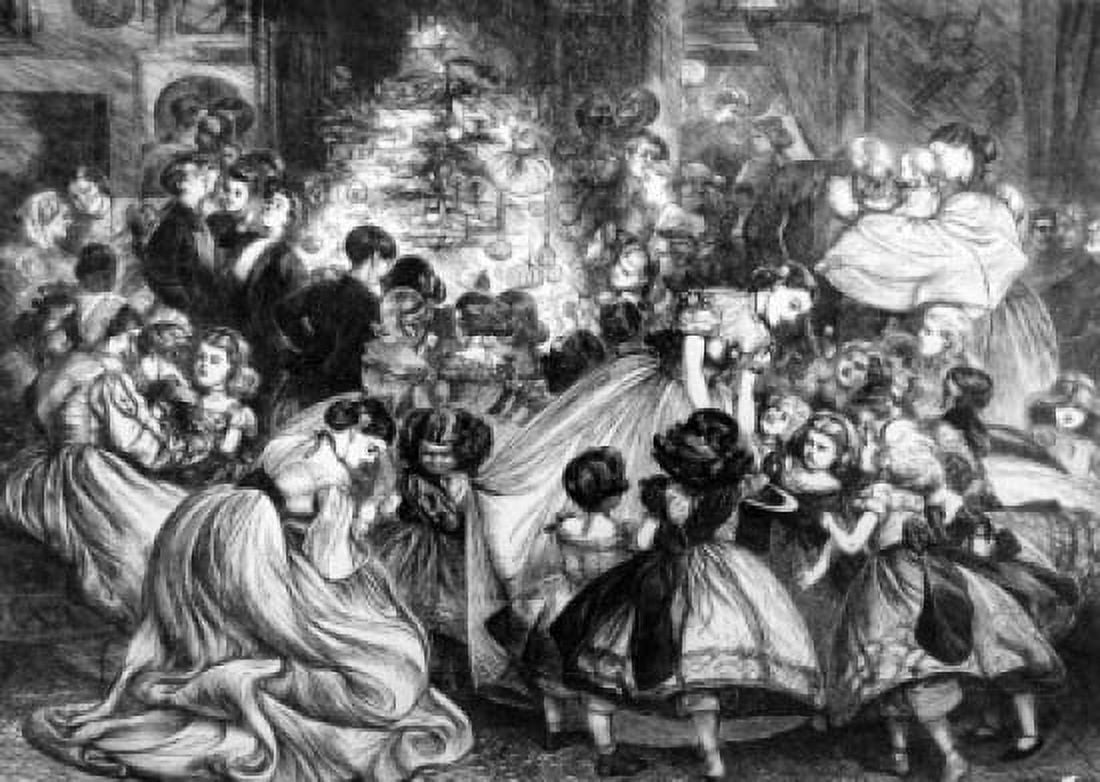 Christmas Traditions by unknown artist print Canvas Art - (24 x 36)