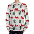Christmas Train Cedar Tree Fall Fashion 2025 Long Sleeve Crew Neck