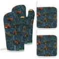 thumbnail image 1 of Christmas Train Cedar Tree Oven Mitt And Pot Holder Set Oven Glove for Kitchen Baking Cooking Grilling, 1 of 1