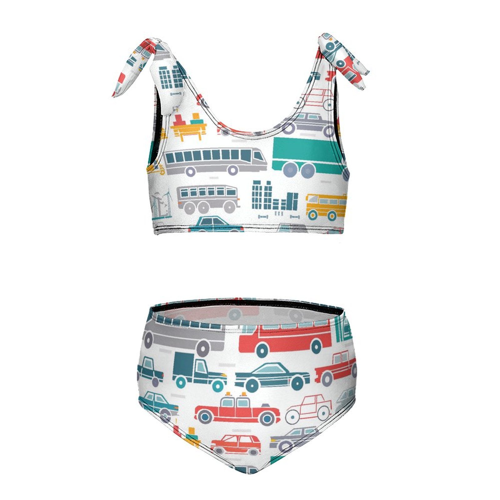 Christmas Train Cedar Tree Two Piece Swimsuit Set, Bikini Swimsuit ...