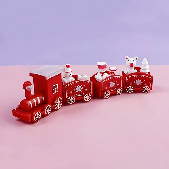 Christmas Train Decorations for Tree, Festive Holiday Home Decor Set, Miniature Village & Winter Wonderland Centerpiece for Tabletop and Mantel