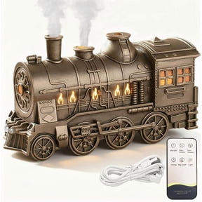 Christmas Train Diffuser, 2026 New Train Humidifier Diffuser, 300ml Vintage Steam Train Essential Oil Diffuser, 2 Color LED Dual Mist Modes with Remote Control, 2/8 Hours Auto Shut-Off