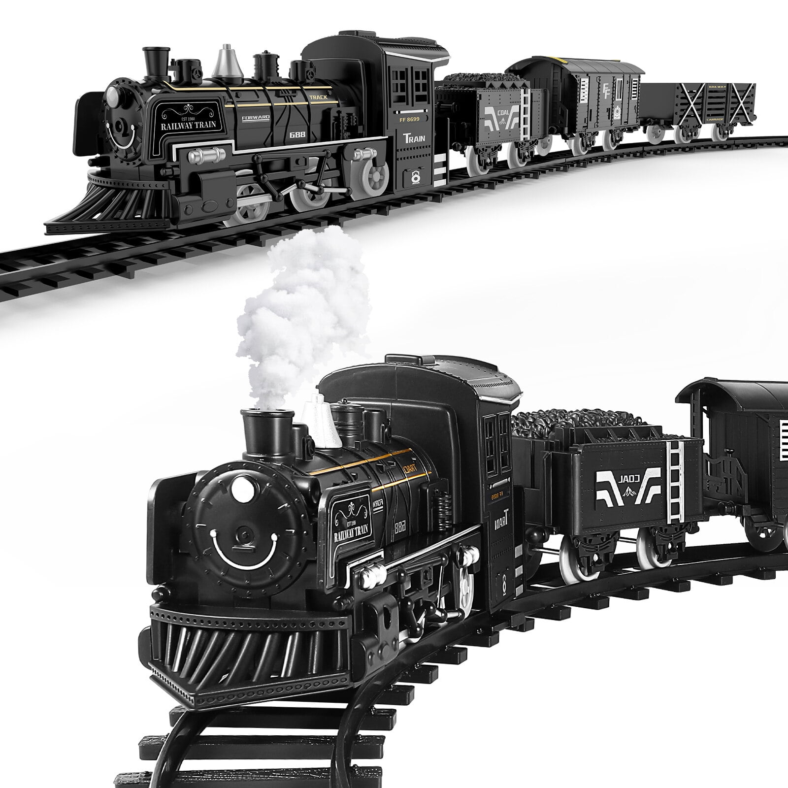 Electric Train Set, Steam Engine Toys Train Set Battery