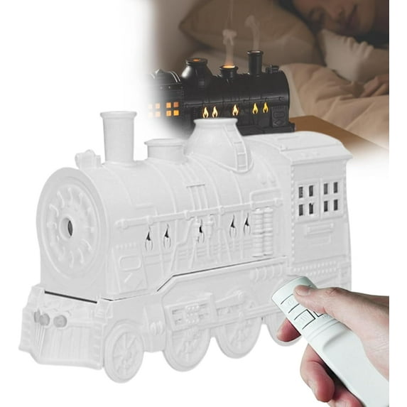 Treinluchtbevochtiger, 300 Ml Treinoliediffuser, Treinvorm 2 Verlichtingsmodi Aromatherapie Cool Mist-luchtbevochtiger met Afstandsbediening voor