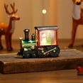 thumbnail image 1 of Christmas Train Night Light Ornament - LED Light-Up Decor for Windows, Home, Holiday Decor (5.1 Inch, ABS Plastic) Black, 1 of 6
