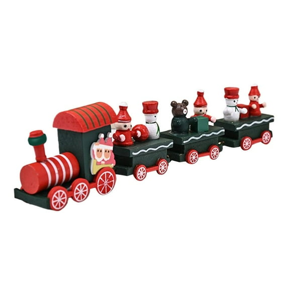 Christmas Train Ornament, 8.78 x 2.87 x 1.1 in, Festive Holiday Decor for Desktops and Shelves, Create a Miniature Holiday Scene Under Your Tree