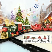 Christmas Train Set for Kids, Electric Train Toys with Sound & Lights, Battery Powered Toy Train Set for Under the Christmas Tree, Toddler Model Trains for 3 4 5 6 7 8 Years Old Christmas Toys Gifts