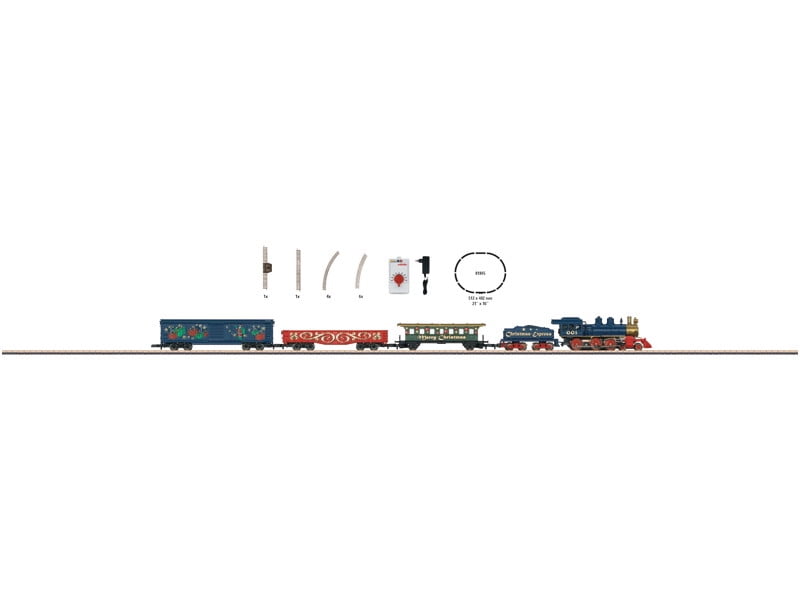 Small Holiday Metal Santa Model-Electric Christmas Train Set, Z