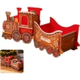 thumbnail image 1 of Christmas Trains for Present Santa Express Train Gift Box Christmas Presents Train Box Xmas Gift Trains with Funny Gingerbread Design Personalised Xmas Presents Storage for Decorative Home(Style a-M), 1 of 7