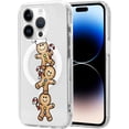 thumbnail image 1 of Christmas Transparent Magnetic Case for iPhone X/XS 5.8", Built-in Magnets Compatible with MagSafe, Aesthetics Pattern PC+TPU Protective Shockproof Bumper Girls Cover, Gingerbread, 1 of 6