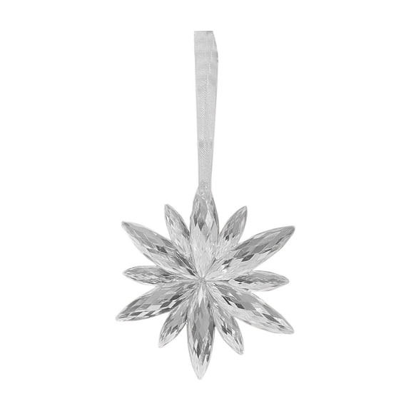 Christmas Transparent Snowflake Acrylic Pentacle Star Ice Bar Christmas Tree Snowflake Decoration Pendant