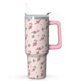 thumbnail image 1 of Christmas Travel Mug with Straw and Handle, Holiday Coffee Tumbler for Hot Drinks, 1 of 7
