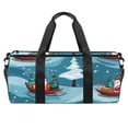 thumbnail image 1 of Christmas Travel Tote Yoga Bag Sports Bag Luggage Bag with Interior Zipper Pocket, Large Capacity - 17.7 inches, 1 of 6