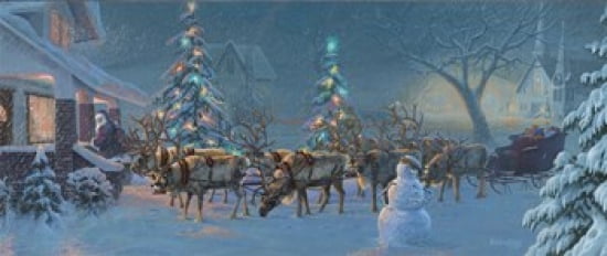 Christmas Travelers 1 Canvas Art - David Rottinghaus (23 x 10)