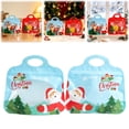thumbnail image 1 of Christmas Treat Bags, 8.26X7.87" Self Sealing Candy Pouches with Handle, Festive Xmas Goodie Sacks, Holiday Snack Packing Bags, Santa Pattern Gift Pouches with Clear Window, Christmas Decoration, 1 of 7