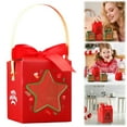 thumbnail image 1 of Christmas Treat Boxes,Candy Apple Boxes,Colorful Pattern Bakery Box with Window for Xmas Holiday Birthday Party Pastries,Cupcakes,Brownies,Donuts Gift-Giving(Star), 1 of 9