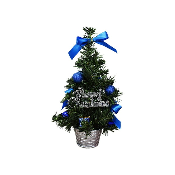 Christmas Tree 11.81inch Mini Artificial Christmas Trees Small Tabletop Xmas Decor Tree Set Star,Butterfly and Ball Ornaments for Christmas Decorations Holiday Home Decorations