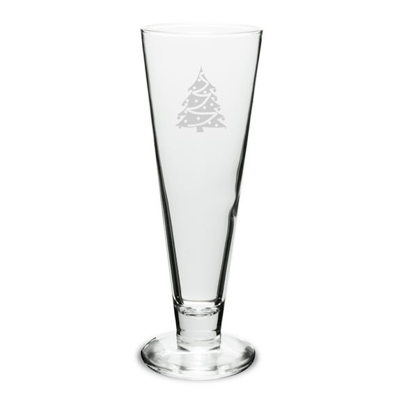 Christmas Tree 16 oz. Deep Etched Classic Pilsner