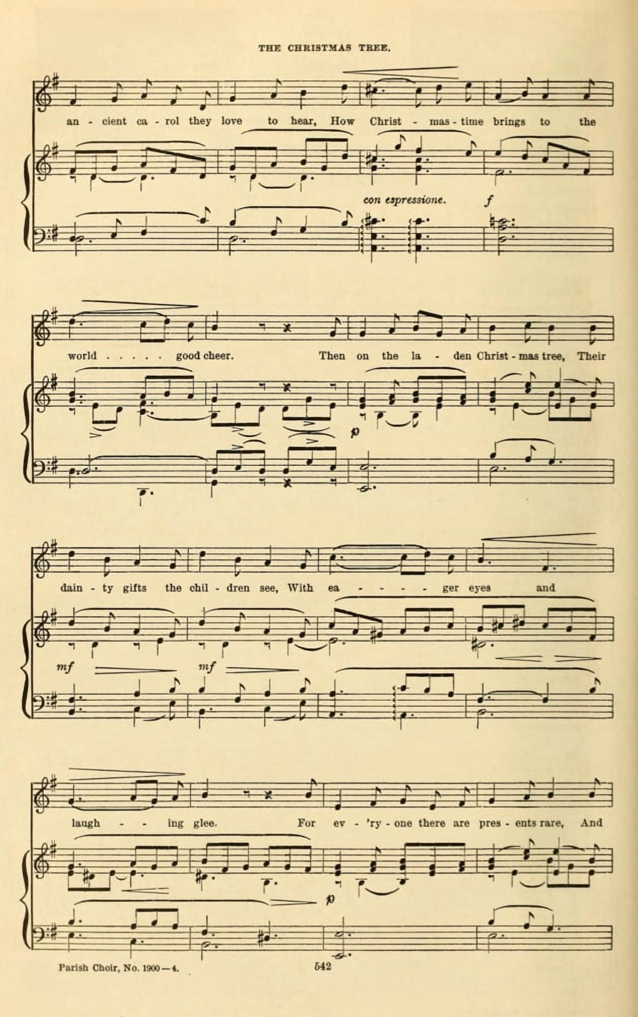 Christmas Tree 2 Cornelius Carols old & Carols new 1916 Canvas Art - (18 x 24)
