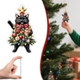 thumbnail image 1 of Christmas Tree 2D Acrylic Hanging Decor, Cat Ornaments for Christmas Tree, Cat Christmas Ornament, Christmas Ornaments 2026, Funny Black Cat Xmas Ornament, 1 of 7