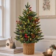 Christmas Tree 2FT Pre-Lit Mini Artificial Cedar Pine Xmas Tree ...