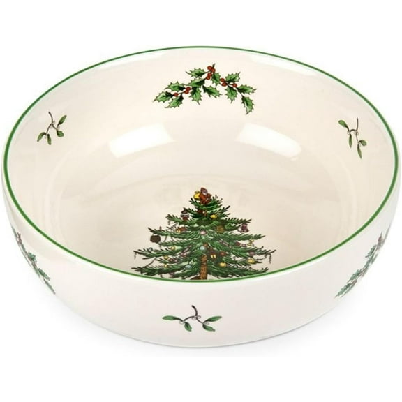 Christmas Tree 4-Piece Dinnerware Setting - Fine Earthenware Holiday Tableware - Dishwasher & Microwave Safe, Festive Christmas Plates, Bowls, Mug - Holiday Dining Essentials