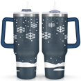 thumbnail image 1 of Christmas Tree 40 Oz Coffee Tumbler with Handle Double Wall Xmas Tree Coffee Travel Mug Decorative Tumbler for Home Office Supplies Camping Outdoor for Mom Wife Teacher Neighbor, 1 of 7
