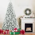 thumbnail image 1 of Christmas Tree 4FT Flocked Christmas Tree – Snowy PVC Artificial Holiday Tree with 233 Tips, Compact Full Shape, Sturdy Metal Stand, Christmas Tree for Home, Office, or Apartment Decoration,Flocked C, 1 of 11