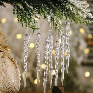 4 Feet Ice Wire Clear Garland Steel Wire Acrylic Crystal Garland Faux Crystal Bead Garland Christmas Tree Bead for Wedding, Birthday Party Decoration