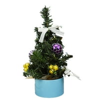 Christmas Tree 7.9inches Artificial Small Christmas Tree Ornament Mini Christmas Tree Flocked Tabletop Tree with Hanging Ornaments for Christmas Desktop Bedroom Home Indoor Decoration