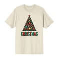 thumbnail image 1 of Christmas Tree Adult Natural Crew Neck Short Sleeve Tee-Medium, 1 of 2