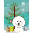 thumbnail image 1 of Christmas Tree And Bichon Frise Flag Garden Size, 1 of 1
