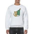 thumbnail image 1 of Christmas Tree And Kitten Sweatshirt Men -Smartprints Designs, Male XX-Large, 1 of 4