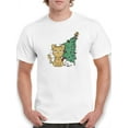 thumbnail image 1 of Christmas Tree And Kitten T-Shirt Men -Smartprints Designs, Male XX-Large, 1 of 4
