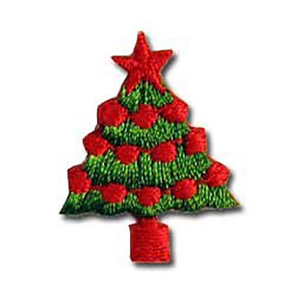 Christmas Tree Appliqus  3/4" x 1" (1.9 cm x 2.54 cm)  Iron-On, Stick-On & Press-On  12 Pieces