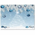 thumbnail image 1 of Christmas Tree Area Rug 2.7x5ft Fir Leaf Xmas Balls Non-Slip Washable Square Rugs Winter Snowflake Sky Blue Soft Felt Indoor Floor Mat for Bedroom Kitchen Living Room Bathroom, 1 of 8
