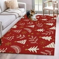 thumbnail image 1 of Christmas Tree Area Rug 4x6 Washable Rug Non Slip Winter Xmas Pine Leaf Snowflake Red Large Area Rug Indoor Floor Carpet for Entryway Bedroom Kitchen Living Room Home Office Dining Room Nursery, 1 of 8