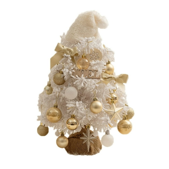 Christmas Tree Artificial Christmas Trees On Clearance New Christmas Decorations Flocking DIY Mini Christmas Tree LED Desktop Christmas Tree Ornaments