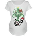 thumbnail image 1 of Christmas Tree Baby Skeleton Dinosaur White Maternity Soft T-Shirt - Large, 1 of 1