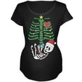 thumbnail image 1 of Christmas Tree Baby Skeleton Robot Black Maternity Soft T-Shirt - Large, 1 of 1