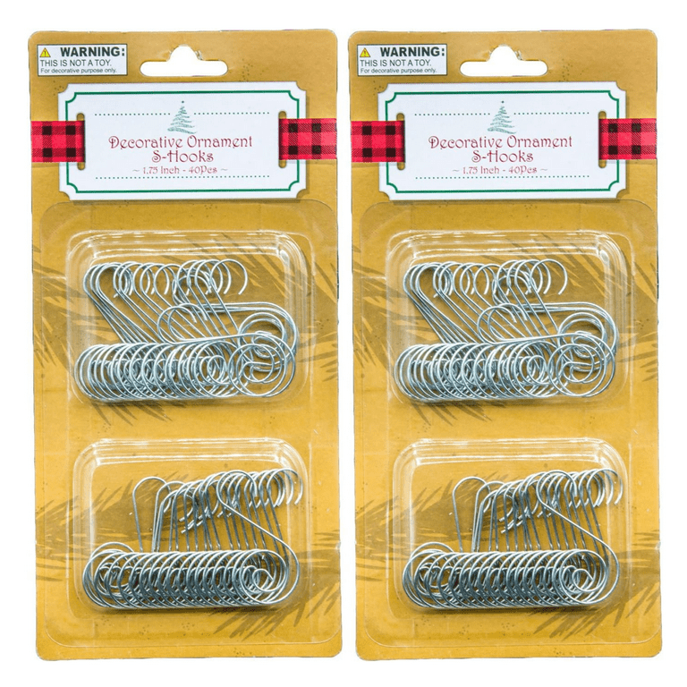 Christmas Tree Ball Ornament Hooks (80 Count Total) Decorative S
