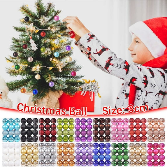 Christmas Tree Ball Ornaments 24 Pcs Hanging Ball for Indoor and Outdoor Holiday Wedding Party Decor Xmas Decorations Set Mini Christmas Ball Ornaments Light Blue