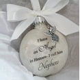 thumbnail image 1 of Christmas Tree Ball Ornaments Clear Feather Ball Angel Memorial Ornament I Have an Angel in Heaven I Call Her Mom - Family Memorial Loss of Loved One Hanging Pendant Xmas Tree Décor, 1 of 6