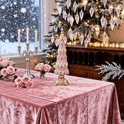 Christmas Tree Ballerina Shoe Tree, Resin Glittered Ballet Ornament, Elegant Pink Ballerina Display for Tree and Home Decor