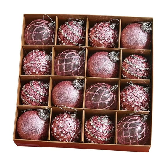 Christmas Tree Balls Bauble Ornaments for Holiday Home Party Decor, Shatterproof Hanging Pendant Decorations, Set of 12