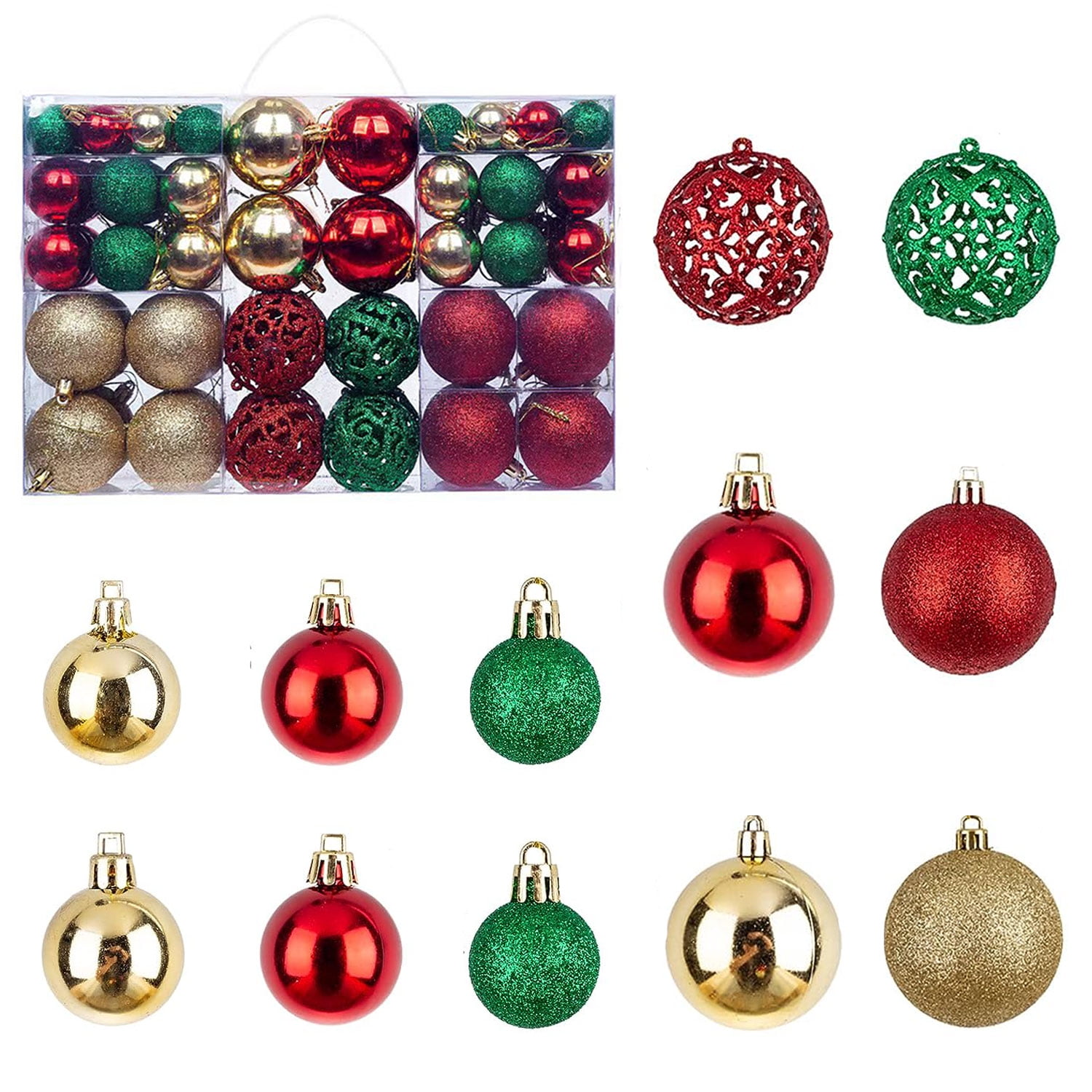 Christmas Tree Balls Ornaments, 100PCS Christmas Ball Ornaments for