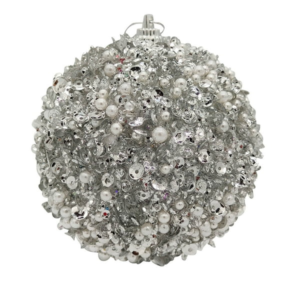 Christmas Tree Balls Ornaments - Christmas Decorations Room, Christmas Pearl Sequins Glitter Baubles Tree Ornament Decoration