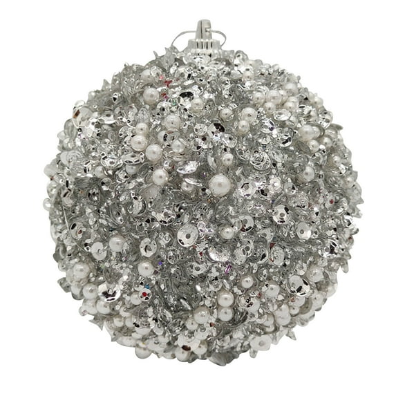 Christmas Tree Balls Ornaments - Christmas Decorations Room, Christmas Pearl Sequins Glitter Baubles Tree Ornament Decoration