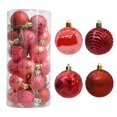 thumbnail image 1 of Christmas Tree Balls Ornaments for Xmas Christmas Tree 24Pcs Christmas Bucket Painted Plastic Ball Christmas Decoration Christmas Tree Decoration Pendant Christmas Decorations On Clearance, 1 of 6