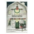 thumbnail image 1 of Christmas Tree Barn Rural Countryside Holiday Graphic Art Unframed Art Print Wall Art, 1 of 6